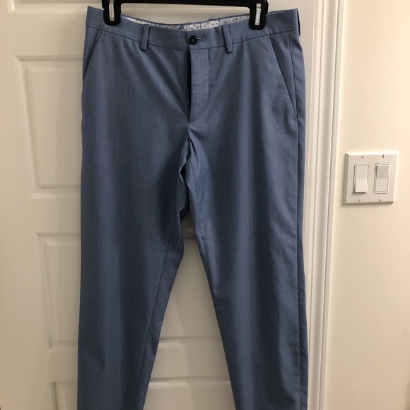 ZARA LIGHT BLUE DRESS PANTS - Picture 1 of 2